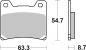 Preview: Bremsbelag SBS 555LS Street Sintermetall