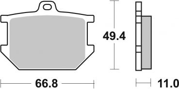 Bremsbelag SBS 507HF Street Ceramic