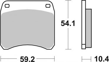 Racing Bremsbelag SBS 523 DC Dual Carbon