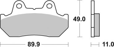 Racing Bremsbelag SBS 542 RQ Carbon Tech