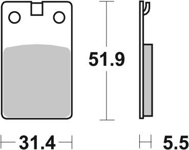 Bremsbelag SBS 595HF Street Ceramic