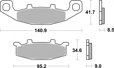 Bremsbelag SBS 597HF Street Ceramic