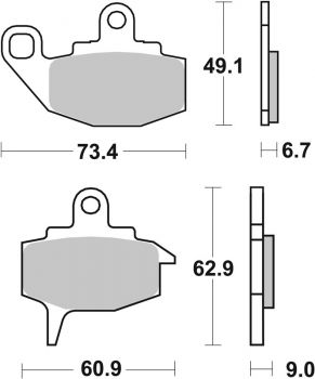 Bremsbelag SBS 602HF Street Ceramic