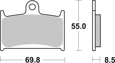 Racing Bremsbelag SBS 624 DC Dual Carbon