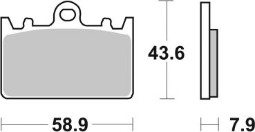 Racing Bremsbelag SBS 666 RS Sintermetall