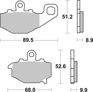 Bremsbelag SBS 687HF Street Ceramic