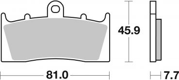 Bremsbelag SBS 743HS Streetexcel Sintermetall