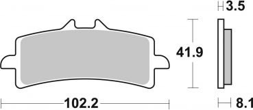 Racing Bremsbelag SBS 841 DS-1 Dual Sinter giftiger Biss