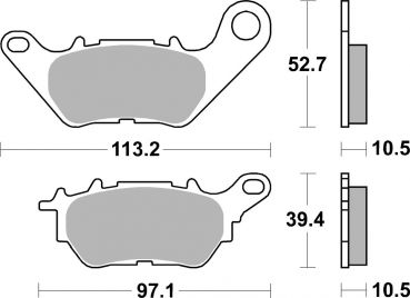 Racing Bremsbelag SBS 932RQ Carbon Tech