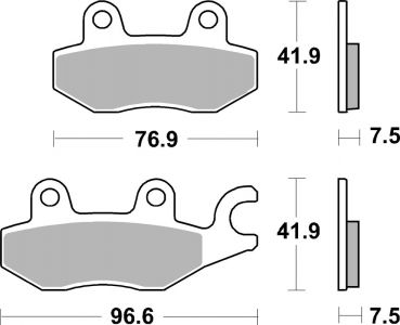 Racing Bremsbelag SBS 955 DS-1 Dual Sinter giftiger Biss