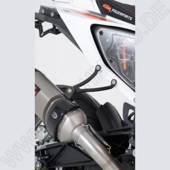 R&G Racing Auspuffhalter BLACK KTM Duke 690 / 690 R 2012-