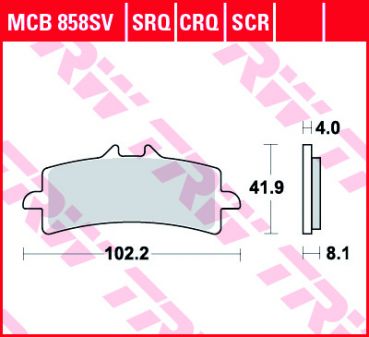 TRW Lucas Racing Bremsbelag MCB 858 TRQ Sintermetall