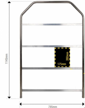 Aluminium Pitboard / Boxentafel mit 3 Reihen