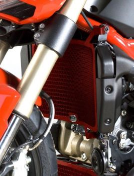 Ducati Streetfighter 848 ab 2012 R&G Kühlergitter Set 2Tlg Rot Wasser und Öl radiator grille Set 2pcs Red water and oil