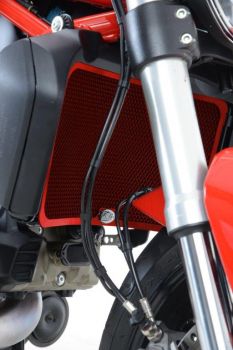 Ducati Monster 821 und Supersport ab 2017 R&G Kühlergitter Kühlerschutz Rot radiator grille red