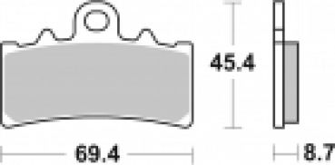 Bremsbelag SBS 877DC  Dual carbon  für KTM-Modelle