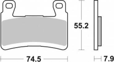 Bremsbelag SBS 894SP (Satz pro Scheibe)