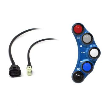 Jetprime Yamaha YZF R1 und YZF R1M 2015 bis 2019 Lenkerschalter racing links plug & play Blau