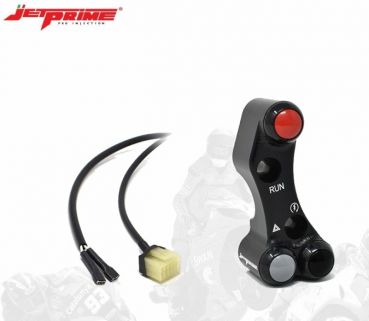 Jetprime Lenkerschalter (Street/Racing) rechts Yamaha R7 21- plug &play (CNC gefräßt) für Brembo Bremspumpen mit Lochversatz