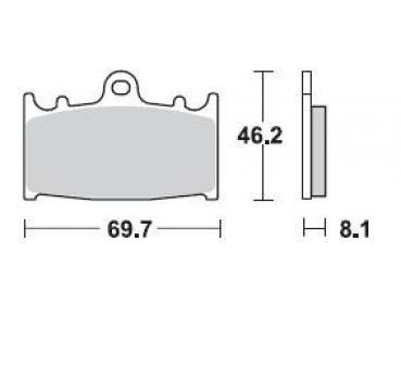 BRAKING Bremsbelag 715SM1 vorne Semi-Sinter Standard