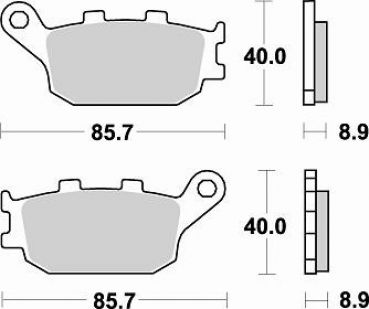 BRAKING Bremsbelag 742CM56 hinten Sintermetall Racing