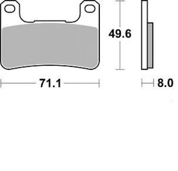 BRAKING Bremsbelag 898CM55 hinten Sintermetall Sport