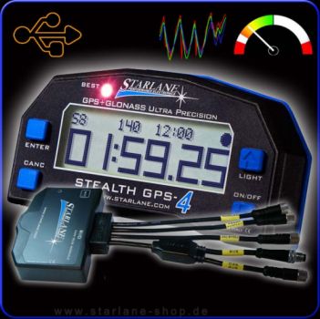 GPS Laptimer STEALTH - DATA V4 Lean Angle