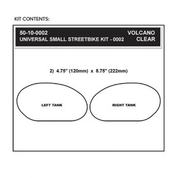 Buell Blast 00-09 und S3 THUNDERBOLT 00-03 und X1 Lightning 00-03 Stompgrip - Volcano Universal Pads Klein - klar - 50-10-0002C