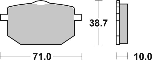 Bremsbelag SBS 596HS Streetexcel Sintermetall