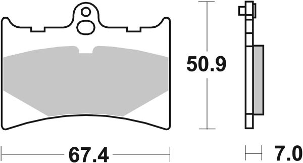 Racing Bremsbelag SBS 601 RS Sintermetall