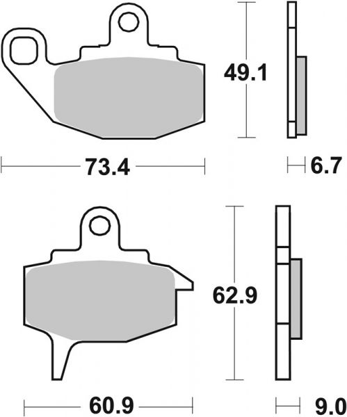 Bremsbelag SBS 602HF Street Ceramic