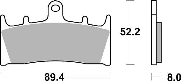 Racing Bremsbelag SBS 686 RS Sintermetall