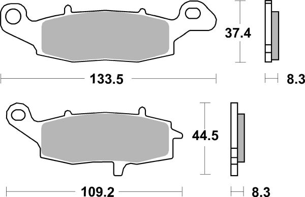 Racing Bremsbelag SBS 705 RS Sintermetall