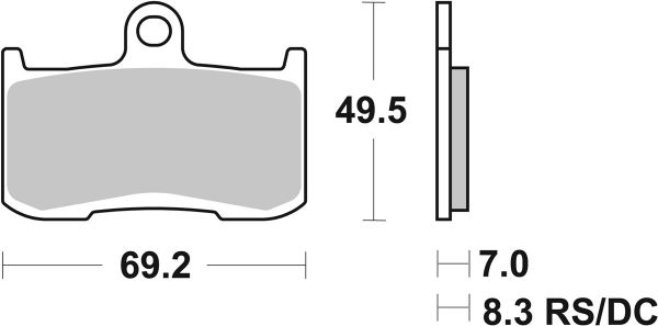 Racing Bremsbelag SBS 782 RS Sintermetall