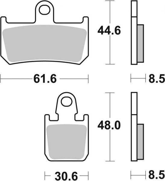 Racing Bremsbelag SBS 839 DC Dual Carbon