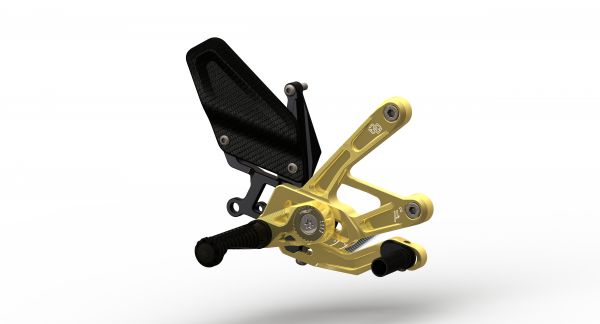 Gillestooling Fußrastenanlage MUE2 gold für Yamaha YZF-R1 (RN65) ab 2020