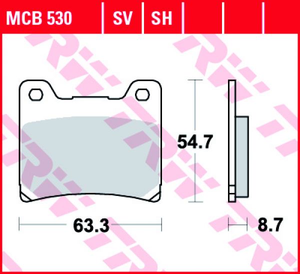 TRW Lucas Bremsbelag MCB 530 SH Sinter Street MCB530 MCB530SH 530SH