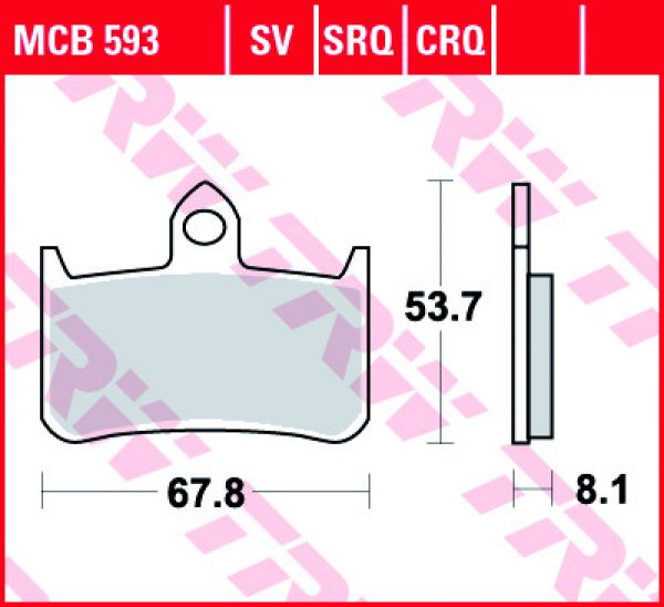 TRW Lucas Racing Bremsbelag MCB 593 MCB593 593CRQ MCB593CRQ CRQ Hyper Carbon