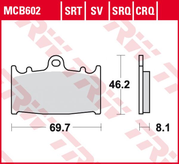 TRW Lucas Racing Bremsbelag MCB 602 SRQ Sintermetall