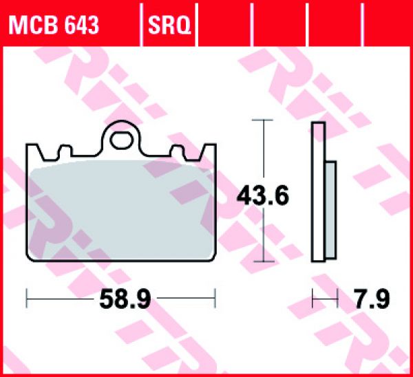 TRW Lucas Racing Bremsbelag MCB 643 SRQ Sintermetall