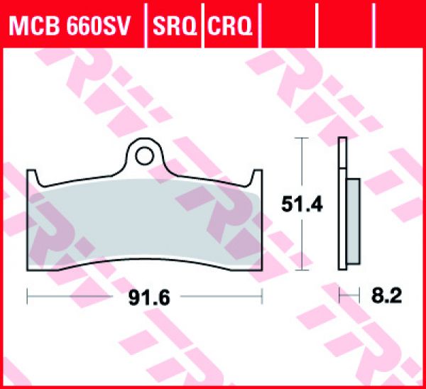 TRW Lucas Racing Bremsbelag MCB 660 SRQ Sintermetall