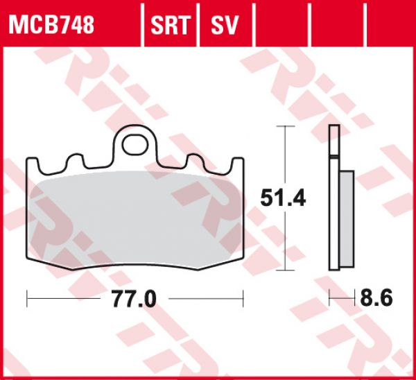 TRW Lucas Bremsbelag MCB 748 SV Sinter Street