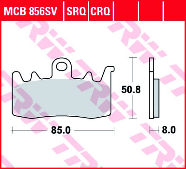 TRW Lucas Racing Bremsbelag MCB 856 SRQ Sintermetall