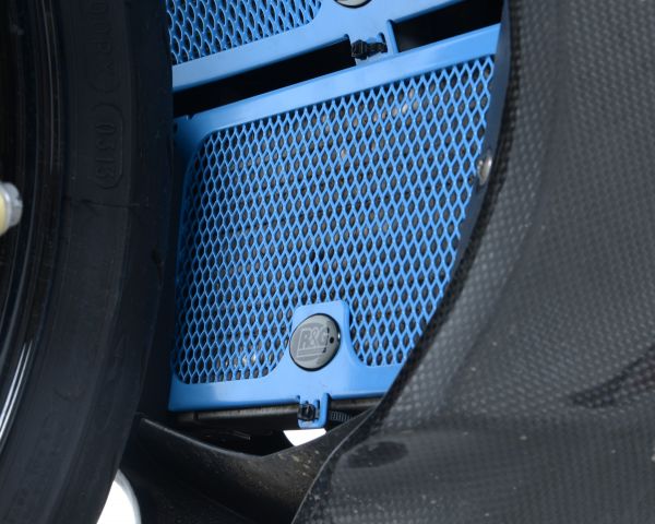 BMW S 1000 RR und HP4 2008-2018 R&G Kühlergitter Spezial Blau Ölkühler radiator grille oil special Blue