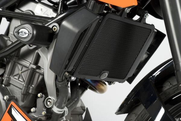 KTM Duke 200 2012- R&G Kühlergitter Wasserkühler schwarz oder orange water radiator grilles black or orange