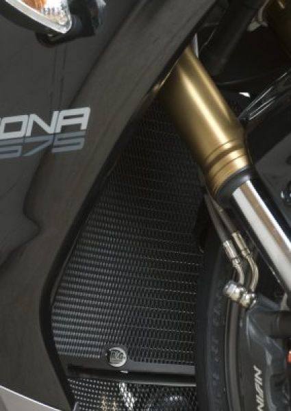 Triumph Daytona 675 und 675 R ab 2013 R&G Kühlergitter Wasserkühler schwarz water radiator grilles black