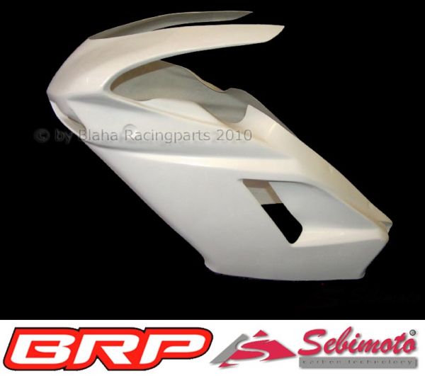 Ducati 848-1098-1198 Sebimoto Oberteil ohne Scheinwerferausschnitt für Serienluftrohre Upper part for airtubes serie