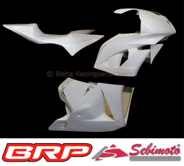 Honda CBR 600RR 2009 - 2012 PC40 ABS Sebimoto Rennverkleidung 2 teilig +  Höcker geschlossene Sitzfläche für Moosgummiauflage + Tankabdeckung in GFK