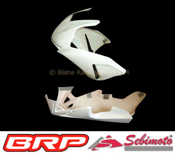 Honda CBR 1000RR 2012-2016 Sebimoto Rennverkleidung 2 teilig., Unterteil Serie für original Auspuffanlage Fairing 2 parts, lower part serie for original exhaust