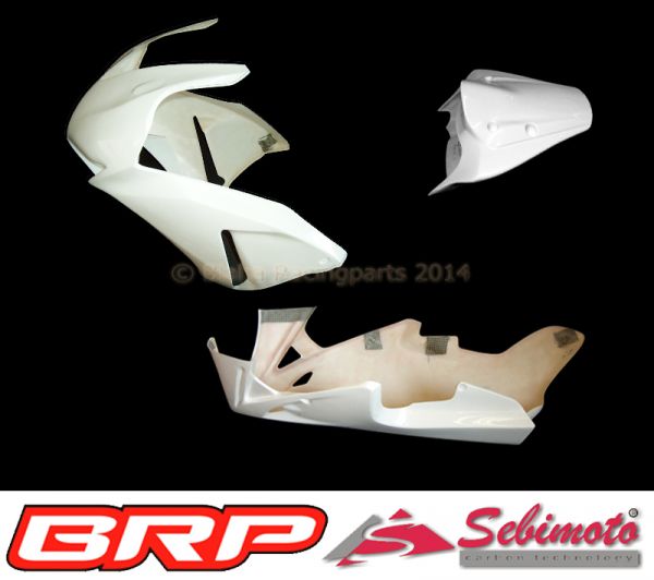 Honda CBR 1000RR 2012-2016 Sebimoto Rennverkleidung 2 teilig., Unterteil Serie + Höcker offen für Originalsitz Fairing 2 parts, lower part serie + tailsection open for original seat